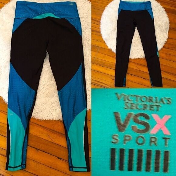 VS PINK Mesh Net Knockout full length leggings - Picture 1 of 8